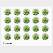 Green Apple Ronde Sticker (Vel)