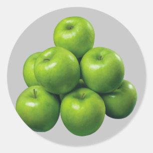 Green Apple Ronde Sticker