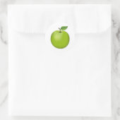 Green Apple Ronde Sticker (Tas)