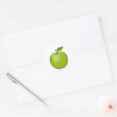Green Apple Ronde Sticker (Envelop)