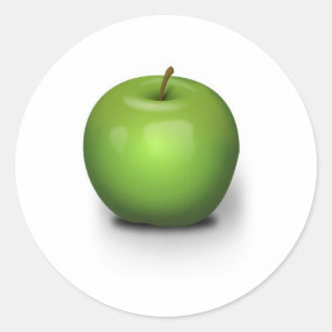 Green Apple Ronde Sticker
