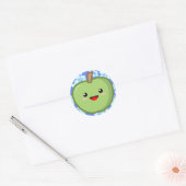 Green Apple Ronde Sticker (Envelop)