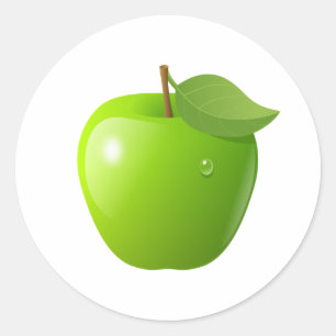 Green Apple Ronde Sticker