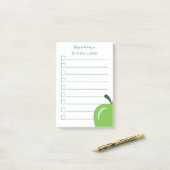 Green Apple Teacher To-Do List Post-It Notes (Op bureau)