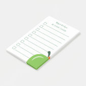 Green Apple Teacher To-Do List Post-It Notes (Schuin)