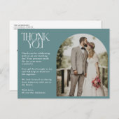 Green Arch foto bruiloft Dank u Briefkaart (Voorkant / Achterkant)