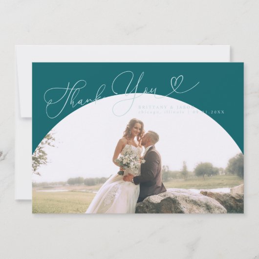 Green Arch Wedding Bedankt Script (Voorkant)