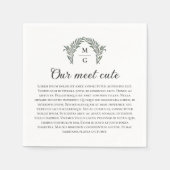 Green Arch Wreath Monogram Wedding Ontmoet Schatti Servet (Voorkant)