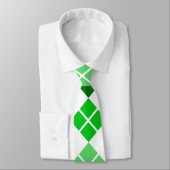 Green Argyle Custom Stropdas (Gebonden)