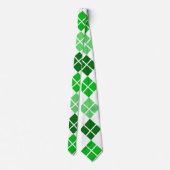 Green Argyle Custom Stropdas (Achterkant)