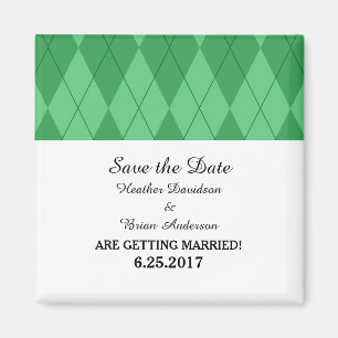 Green Argyle sparen de Magnet van de Datum Magneet