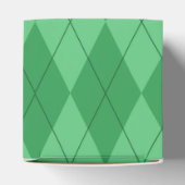 Green Argyle Wedding Favor Boxes Bedankdoosjes (Bovenkant)