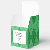 Green Argyle Wedding Favor Boxes Bedankdoosjes (Geopend)