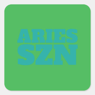 Green Aries SZN Cool Vierkante Sticker