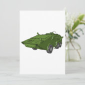 Green Armoured Military Vehicle Kaart (Staand voorkant)