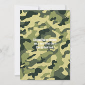 Green Army Camouflage Verjaardagsfeestje Uitnodigi Kaart (Achterkant)