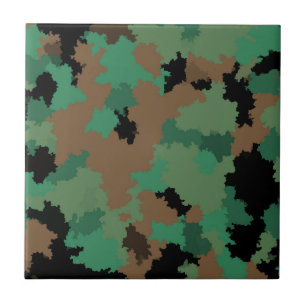 Green Army Oerwoud Camouflage Patroon Ontwerp Tegeltje