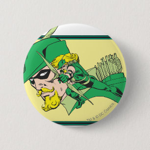 Green Arrow Head Shot Ronde Button 5,7 Cm