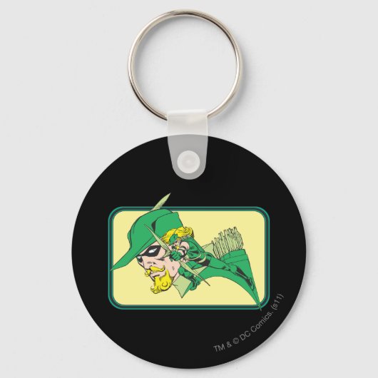 Green Arrow Head Shot Sleutelhanger (Voorkant)