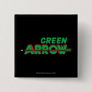 Green Arrow Logo 2 Vierkante Button 5,1 Cm