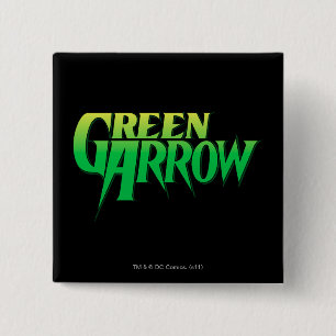 Green Arrow Logo 3 Vierkante Button 5,1 Cm