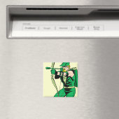 Green Arrow Shooting Arrow Magneet (Insitu (Vaatwasser))