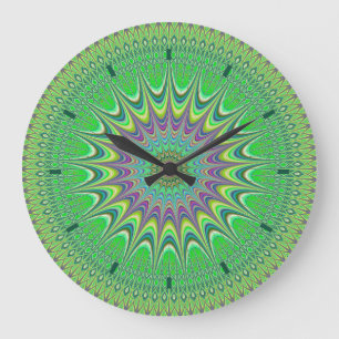 Green Art Abstracte Mandala Design Wall klok
