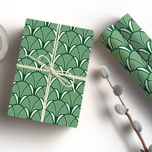 Green Art Deco Fan Cadeaupapier