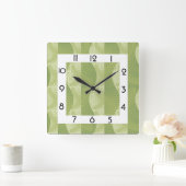 Green art deco vierkante klok (Huis)