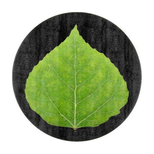 Green Aspen Leaf #11 Snijplank (Voorkant)
