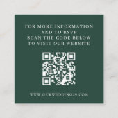 Green Aspen Tree Wedding QR Informatiekaartje (Voorkant)