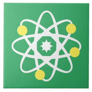 Green Atomic Tile Tegeltje