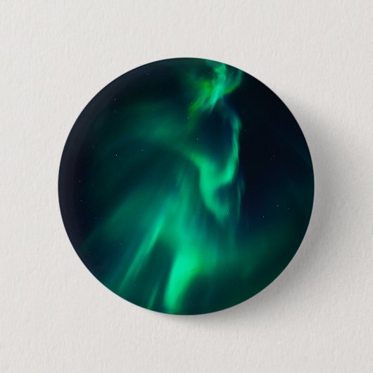 Green Aurora Northern Lights Ronde Button 5,7 Cm (Voorkant)