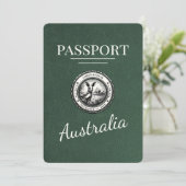 Green Australia Passport Bewaar de datum Save The Date (Staand voorkant)