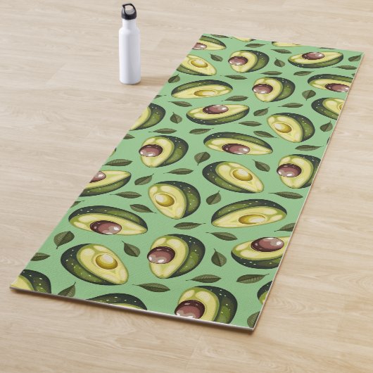Green Avocado Pattern Yogamat (In situ)