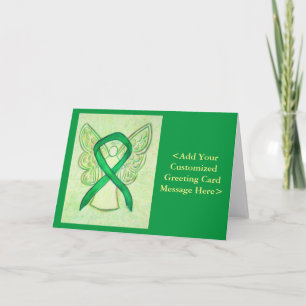 Green Awareness Ribbon Angel - Aangepaste kaarten