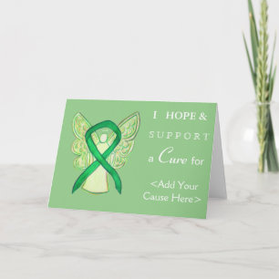 Green Awareness Ribbon Angel Art Wenskaarten Kaart