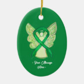 Green Awareness Ribbon Angel Ornament (Voorkant)