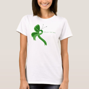 Green Awareness Ribbon Butterfly T-shirt
