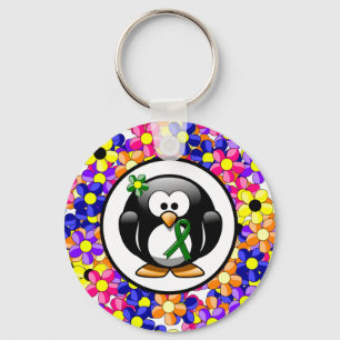 Green Awareness Ribbon Penguin Sleutelhanger