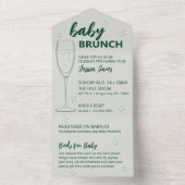 Green Baby Brunch Invitation - Tear Off for Books (À l'intérieur)