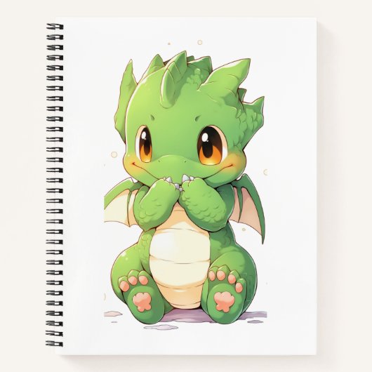 Green Baby Dragon Notitieboek (Voorkant)