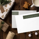 Green Baby First Christmas Retours Adresse<br><div class="desc">Un simple emballage moderne de vacances autour de l'étiquette d'adresse de retour avec les premiers noël en écriture blanche typographie sur un arrière - plan vert foncé. Personnalisez avec votre nom de bébé. Ajoutez ce détail spécial à vos mailings de vacances.</div>