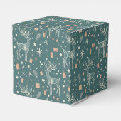 Green background with deer, gift packaging bedankdoosjes (Achterkant)