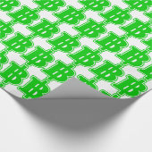 GREEN BAHT SIGN ฿ Thaise ฿ Cadeaupapier (Hoek)