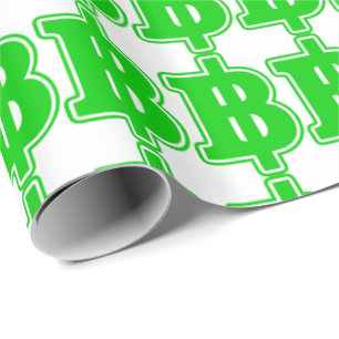 GREEN BAHT SIGN ฿ Thaise ฿ Cadeaupapier