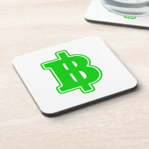 GREEN BAHT SIGN ฿ Thaise ฿ Drankjes Onderzetter