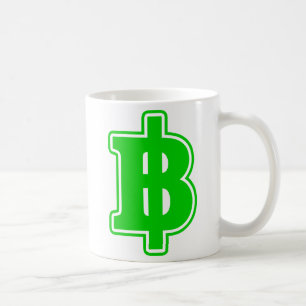 GREEN BAHT SIGN ฿ Thaise ฿ Koffiemok