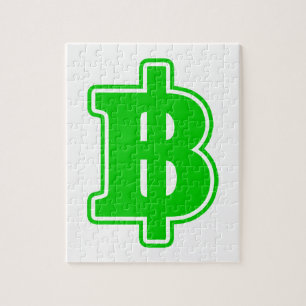 GREEN BAHT SIGN ฿ Thaise ฿ Legpuzzel