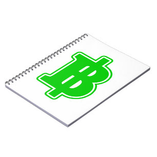 GREEN BAHT SIGN ฿ Thaise ฿ Notitieboek